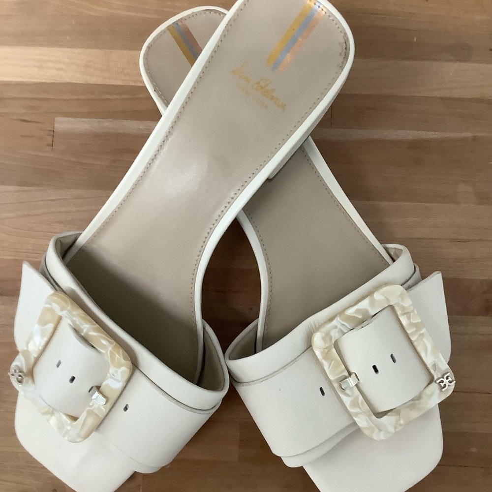 Sam Edelman Deacon Ivory Slide Sandals